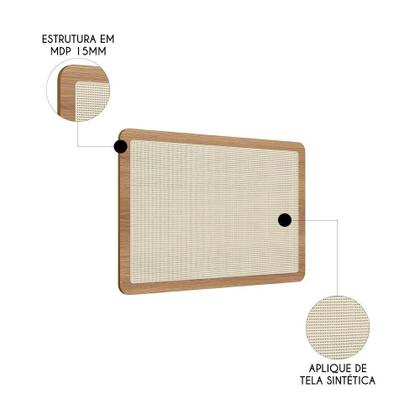 Imagem de Cabeceira Solteiro 90cm E Mesa 1 Gaveta Arlo A10 Hanover-dourado - Mpozenato