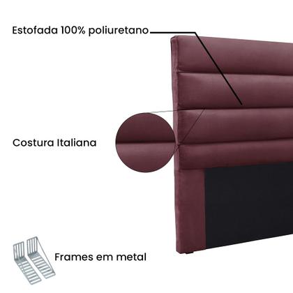 Imagem de Cabeceira Solteiro 90cm Greta Veludo - Lucadi Home