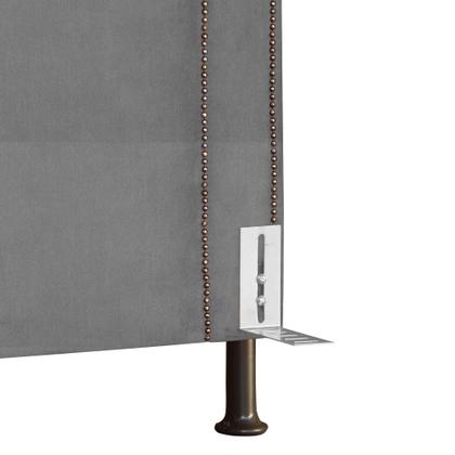 Imagem de Cabeceira Solteiro 90cm Viviane Com Tachas Suede - MALTA DECOR