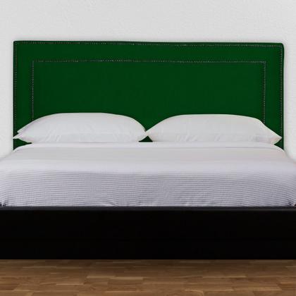 Imagem de Cabeceira Solteiro 90cm Viviane Com Tachas Suede - MALTA DECOR