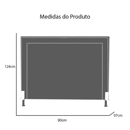 Imagem de Cabeceira Solteiro 90cm Viviane Com Tachas Suede - MALTA DECOR