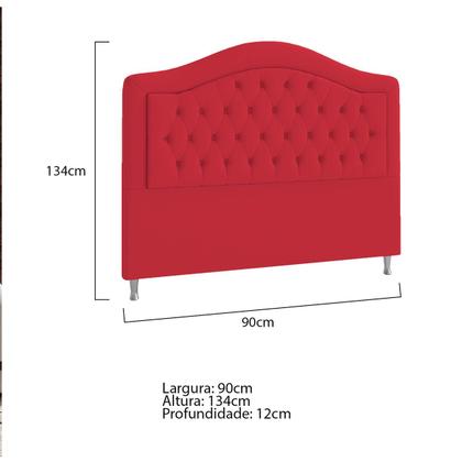 Imagem de Cabeceira Solteiro Ághata P04 90 cm Suede - Amarena Móveis