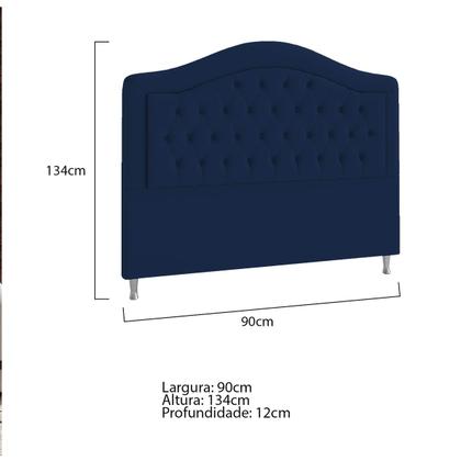 Imagem de Cabeceira Solteiro Ághata P04 90 cm Suede - Doce Sonho Móveis