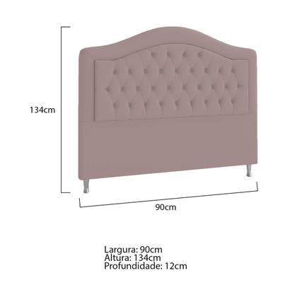 Imagem de Cabeceira Solteiro Ághata P04 90 cm Suede - Doce Sonho Móveis