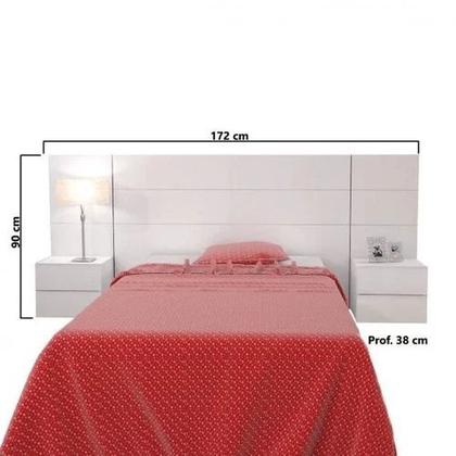 Imagem de Cabeceira Solteiro Apogeu com 2 Criados 2 Gavetas sem Espelho sem Led - Mavaular