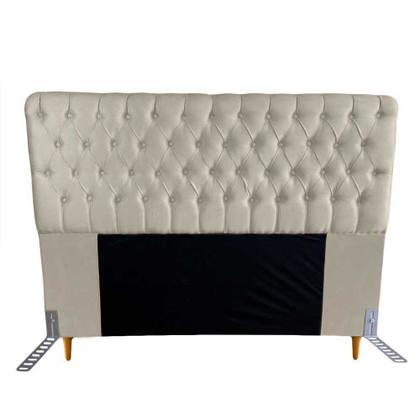 Imagem de Cabeceira Solteiro Cama Box Estofada 0,9 m Quarto Marbela