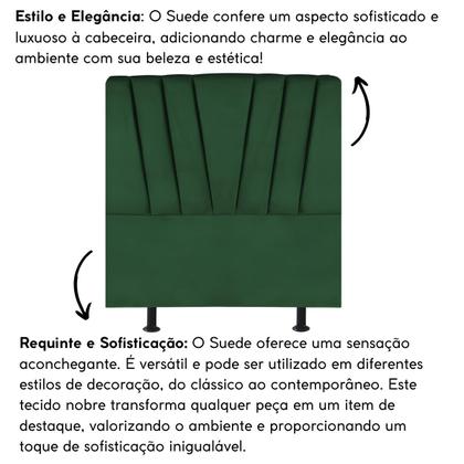 Imagem de Cabeceira Solteiro Cama Box Estofada 90 cm Antonella Suede