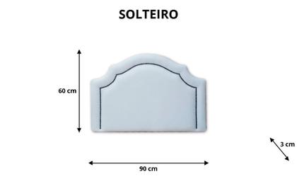 Imagem de Cabeceira Solteiro Cama Box Provençal Luxo - material sintético Branco