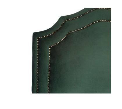 Imagem de Cabeceira Solteiro Cama Box Veludo Verde Provençal Dupla