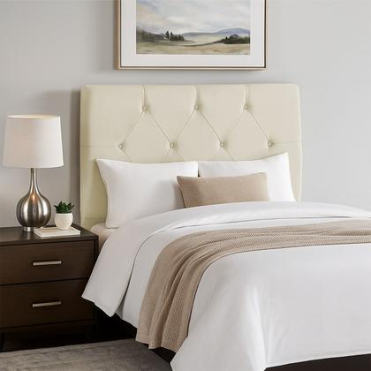 Imagem de Cabeceira Solteiro Cama Estofada Box Júlia 90cm Veludo Bege