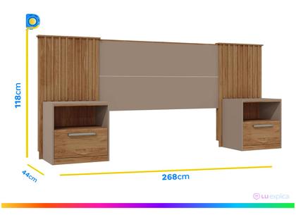 Imagem de Cabeceira Solteiro/Casal/Queen com Mesinha
