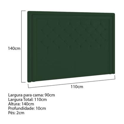 Imagem de Cabeceira Solteiro Estocolmo P04 90 cm Suede - Doce Sonho Móveis