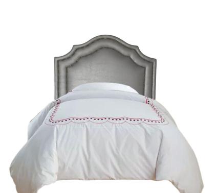 Imagem de Cabeceira Solteiro Estofada Em Cinza Com Dupla Tacha