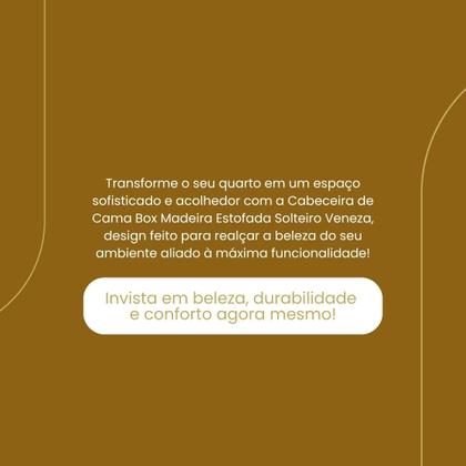 Imagem de Cabeceira Solteiro Estofada Madeira Cama Box Veneza
