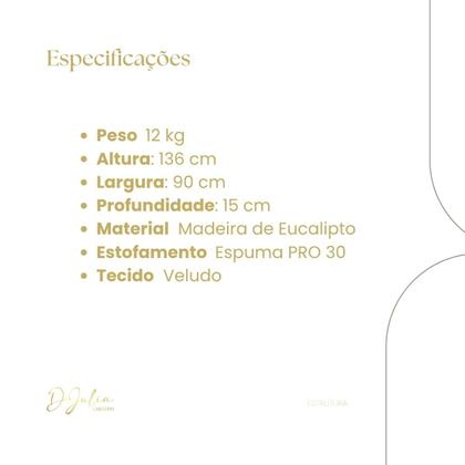 Imagem de Cabeceira Solteiro Estofada Madeira Cama Box Veneza