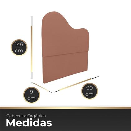 Imagem de Cabeceira Solteiro Estofada para Cama Box em Bouclé