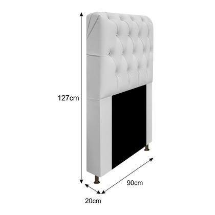 Imagem de Cabeceira Solteiro Lady A05 c/ Strass 90 cm para Cama Box Corano - Amarena Móveis