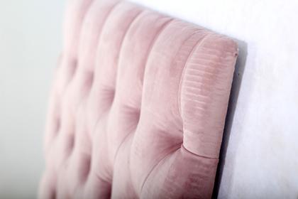 Imagem de Cabeceira solteiro para cama box painel capitone veludo rosa