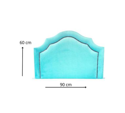 Imagem de Cabeceira Solteiro Provençal Veludo ul Bebê Com Tachas