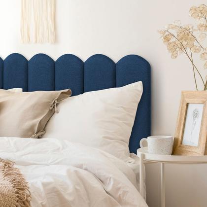 Imagem de Cabeceira Unitária Nuvem Veludo 60x20cm Modular Estofada para Cama Box Queen King