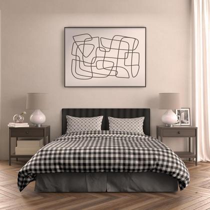 Imagem de Cabeceira Veludo Modular Estofada Retangular 45X10cm para Cama Box Queen King - Ornata Domus