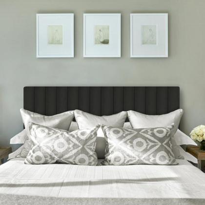 Imagem de Cabeceira Veludo Modular Estofada Retangular 45X10cm para Cama Box Queen King - Ornata Domus