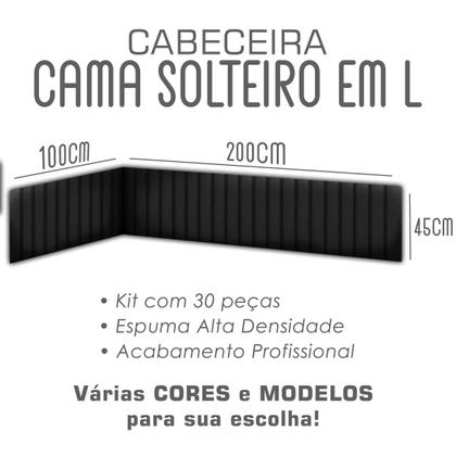 Imagem de Cabeceira Veludo Modular Estofada Retangular 45X10cm para Cama Box Queen King - Ornata Domus