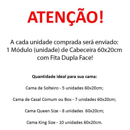 Imagem de Cabeceira Veludo Unitária Modular Estofada Retangular 60X20cm para Cama Box Queen King