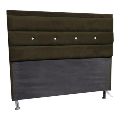 Imagem de Cabeceira Vitória Cama Box Casal 140cm Suede Marrom