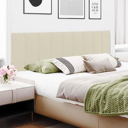 Imagem de cabeceiras de cama de casal para cama box estofada Painel Autoadesivo Suede 140cm