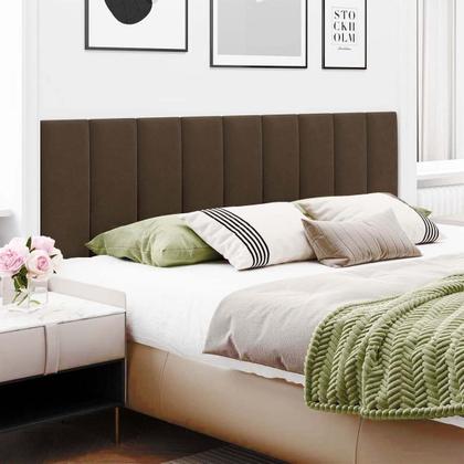 Imagem de cabeceiras de cama de casal para cama box estofada Painel Autoadesivo Suede 140cm