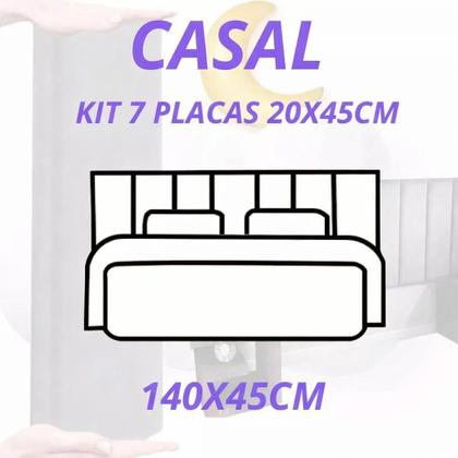 Imagem de cabeceiras de cama de casal para cama box estofada Painel Autoadesivo Suede 140cm