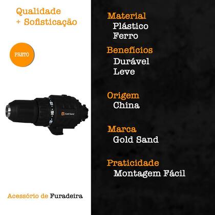 Imagem de Cabeçote Furadeira Elétrica Peça De Reposição Gold Sand