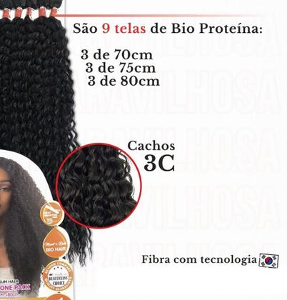 Imagem de Cabelo Bio Orgânico Cacheado Maravilhosa - 9 pcs - Dsoar Linha Amor