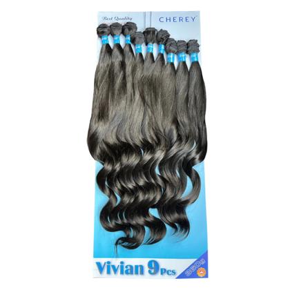 Imagem de Cabelo Cherey Bio Fibra Liso Ondulado Vivian 9 telas 65cm 360g