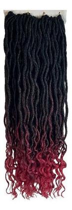 Imagem de Cabelo Crochet Goddess Faux Locs 60cm Preto/Marsala