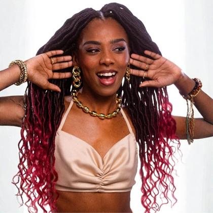 Imagem de Cabelo Crochet Goddess Faux Locs 60cm Preto/Marsala