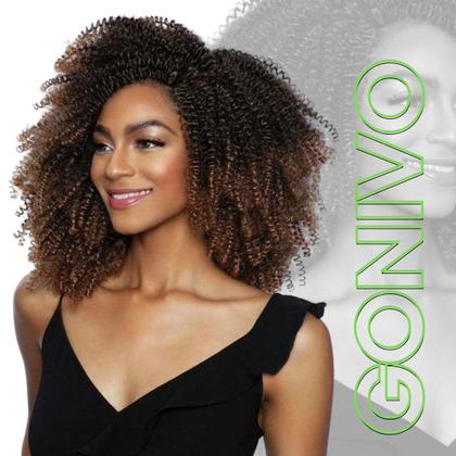 Imagem de Cabelo Curto Cacheado Orgânico Bio Vegetal Modelo Gonivo Ser Mulher Entrelace 60cm 285g