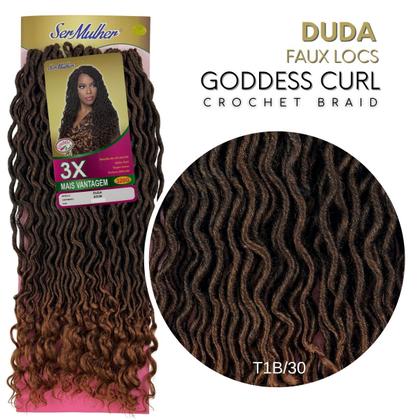 Imagem de Cabelo Duda Faux Locs Goddess Curl Twist Crochet Braid Ser Mulher 65cm 320 gramas