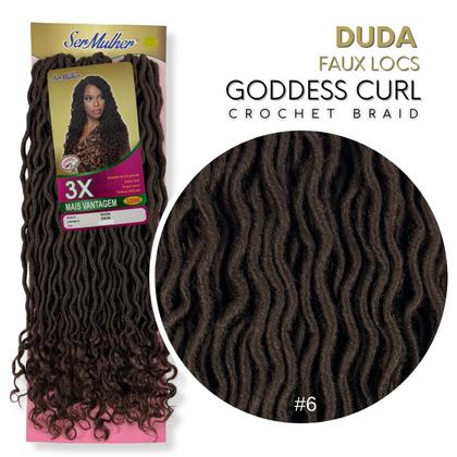 Imagem de Cabelo Duda Ser Mulher 65cm 320 Gramas Twist Sintético Faux Locs Goddess Curl Crochet Braid