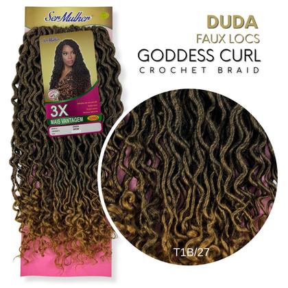 Imagem de Cabelo Duda Ser Mulher 65cm 320 Gramas Twist Sintético Faux Locs Goddess Curl Crochet Braid