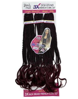 Imagem de Cabelo French Curl Trançado Fibra Premiun Importada 300g