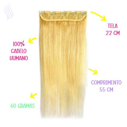 Imagem de Cabelo Humano Tic Tac Loiro Claro Tela Unica 55 Cm 60 Gr