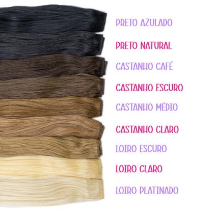 Imagem de Cabelo Humano Tic Tac Loiro Claro Tela Unica 55 Cm 60 Gr