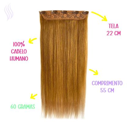 Imagem de Cabelo Humano Tic Tac Loiro Escuro Tela Unica 55 Cm 60 Gr