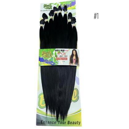 Imagem de Cabelo Liso Idêntico Ao Humano Bio Fibra 300 Gramas Entrelace