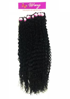 Imagem de Cabelo Organico Cacheado Anjo 70Cm Identico Ao Humano + Agulha - Weng