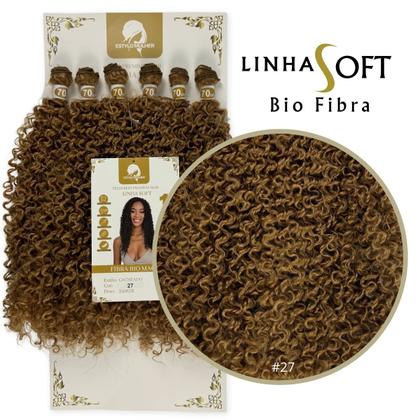 Imagem de Cabelo Orgânico Cacheado Entrelace Fibra Bio Macia Estylo Mulher Linha Soft 70cm