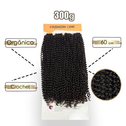 Cabelo Orgânico Cacheado Método Crochet Braid Viviana 60cm Fashion