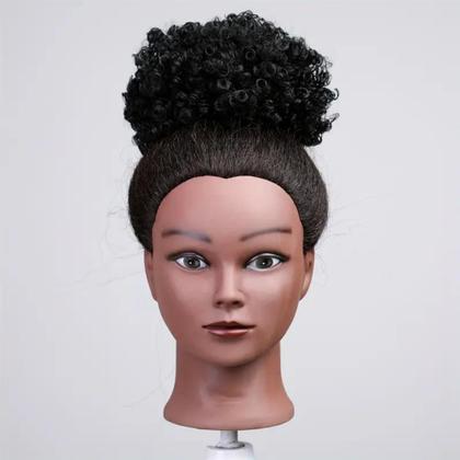 Imagem de Cabelo Organico Coque Cacheado Curto Afro Puff Com Regulador